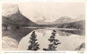 E35/ Glacier National Park Montana Real Photo RPPC Postcard c20s St Marys Lake 1