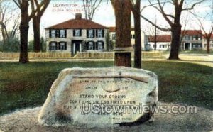 Stone Boulder, Line of the Minute Men - Lexington, Massachusetts MA  