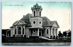 1910 Davenport Nebraska NE Vintage Postcard Methodist Episcopal Church Chapel