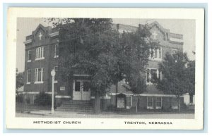 c1950's Methodist Church Trenton Nebraska NE Unposted Vintage Postcard 