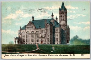 Syracuse New York 1910 Postcard John Crouse College Fine Art Syracuse University