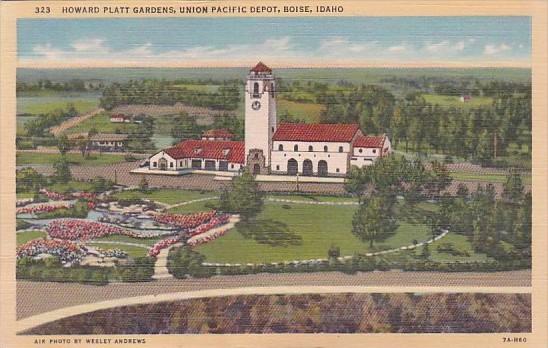 Howard Platt Gardens Union Pacific Railroad Depot Boise Idaho Curteich