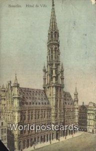 Hotel De Ville Bruxelles, Belgium 1922 Missing Stamp 