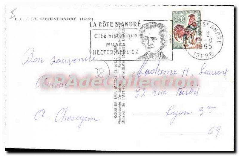 Old Postcard Souvenir De La Cote St Andre