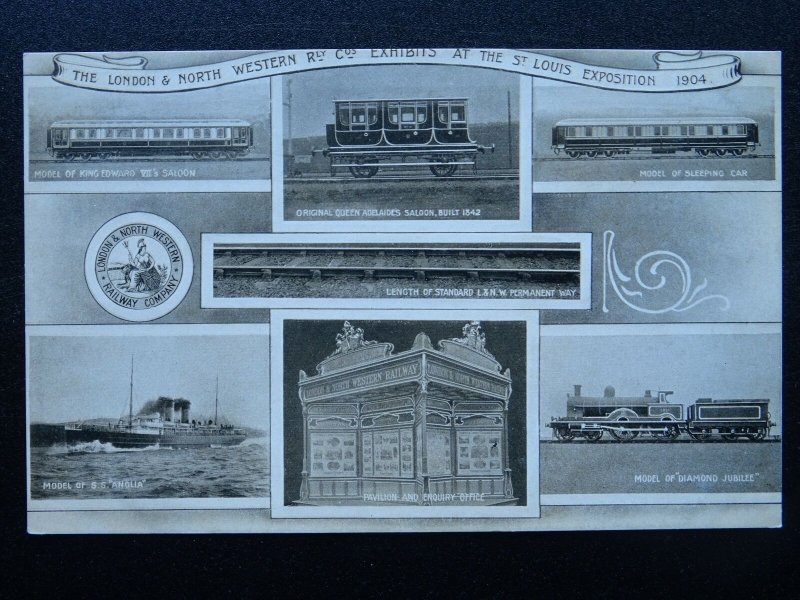 London & North West Railway EXHIBITS AT ST. LOUIS EXPOSITION c1904 PC by L&NWR