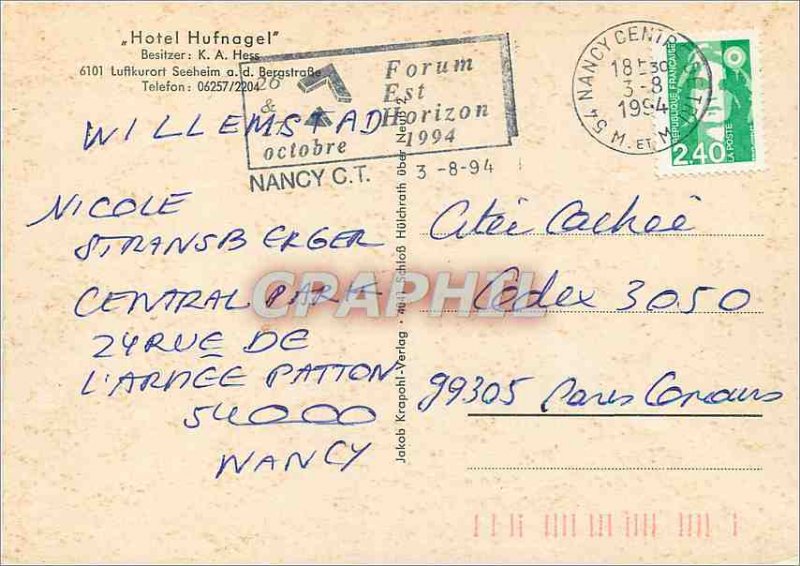 Postcard Modern Hotel Hufnagel