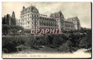 Old Postcard Evian les Bains Splendid Hotel