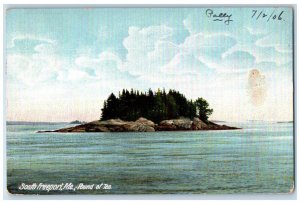 1906 Pound Of Tea View South Freeport Maine ME Posted Antique Postcard 