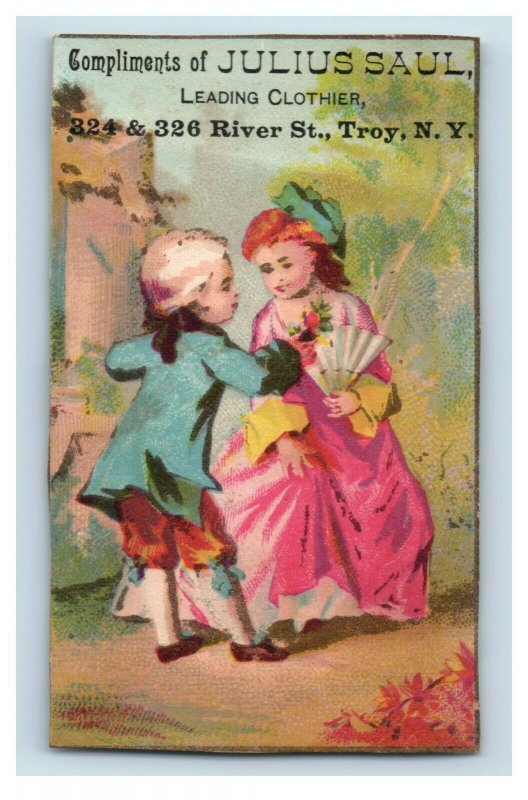 1880's Lovely Kids Julius Saul Troy, NY Set Of 4 Trade Cards P96