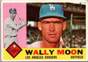 1960 Topps Baseball Card Wally Moon Los Angeles Dodgers sk1838