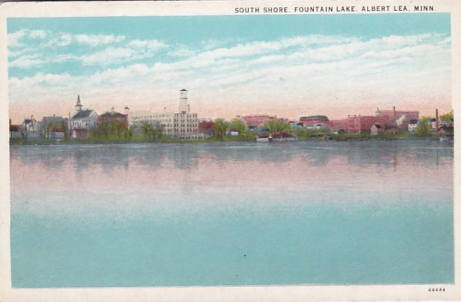 Minnesota Albert Lea Fountain Lake South Shore Curteich United States