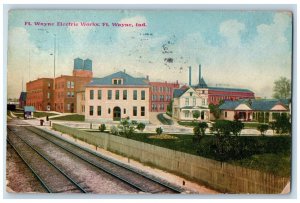 1912 Fort Wayne Electric Works Railroad Scene Fort Wayne IN Posted Postcard
