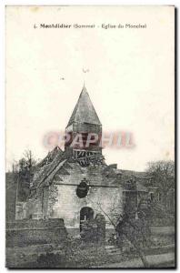 Old Postcard Montdidier Church Army Monchel