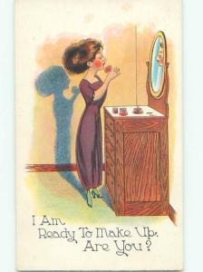 Divided-Back PRETTY WOMAN Risque Interest Postcard AA8649