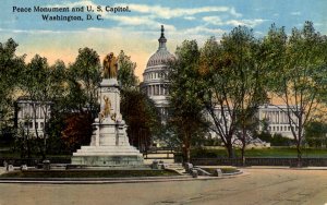 Washington D.C. - The Peace Monument and U.S. Capitol - c1908