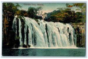 1912 Scene of Nature & Water Falls Chorrera Falls Panama Posted Antique Postcard