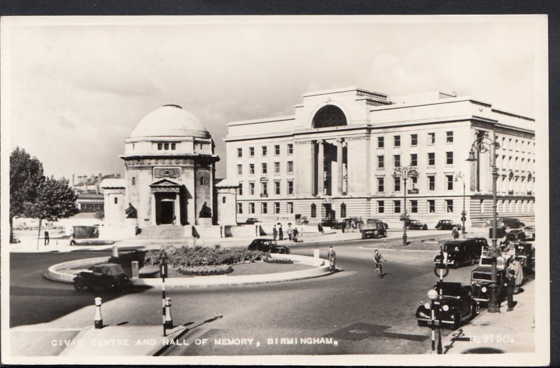 Warwickshire Postcard - Civic Centre and Hall of Memory, Birmingham  DC609