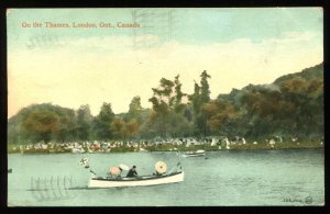 On the Thames, London, Ontario, Canada. 1912 Valentine and Sons postcard