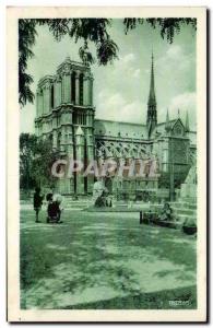 Paris Old Postcard Notre Dame Cue the Square Saint Julien the Poor