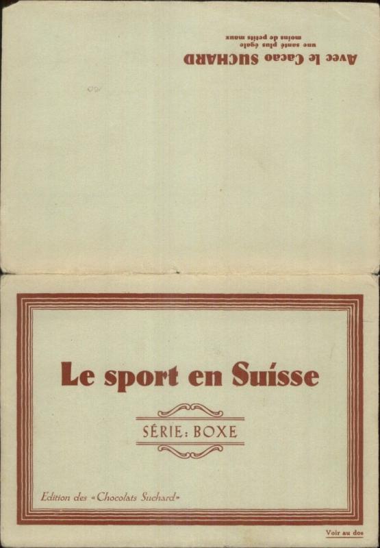 Suisse Swiss Boxing Caricatures Boxers Chocolats Suchard Set 6 Postcards gfz