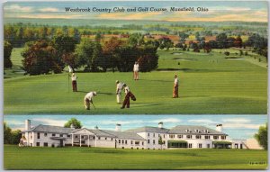 Mansfield Ohio OH, Westbrook Country Club and Golf Course, Vintage Postcard