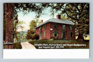Lexington MA-Massachusetts, Munroe Tavern, Earl Percy, Vintage Postcard