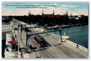 c1910's Bird's Eye View Of New Lafayette Street Bridge Tampa Florida FL Postcard