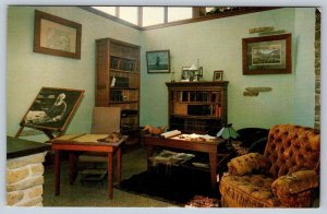 Study, Alexander Graham Bell Museum, Baddeck, Cape Breton NS, Vintage Postcard
