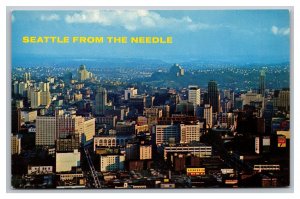 Seattle World's Fair From The Needle Postcard Downtown Seattle Washington