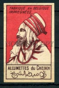 500467 BELGIUM Allumettes du Cheikh Vintage match label