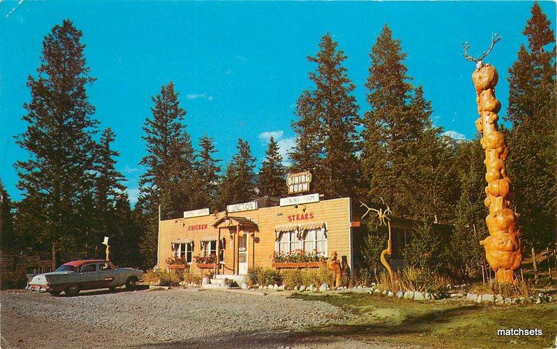 1950s Junction Coffee Counter RADIUM BC CANADA Auto Dexter postcard 1941