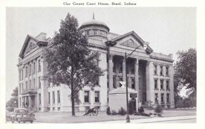 Clay County Court House, Brazil, Indiana Vintage Postcard F10