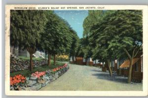 Linen Postcard-Gilman's Relief Springs..San Jacinto,CA