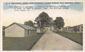 Iowa Des Moines Barracks and Latrines U S National Army Cantonment Camp Dodge