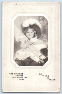 Baltimore MD Postcard Little Girl Studio The Fairest Hopes The Brightest Day