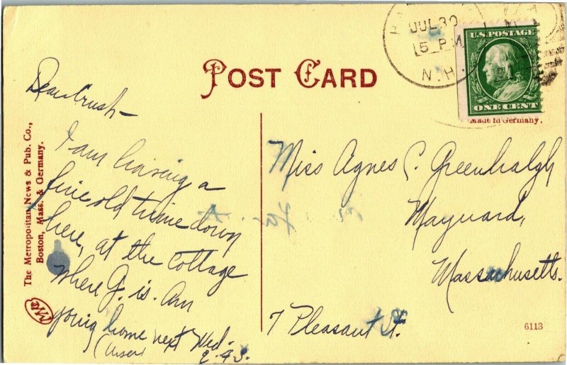 The Marshes, Hampton Beach NH Haycocks Vintage Postcard W15