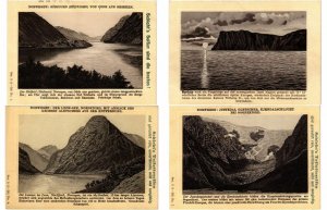 NORVÉGE, NORWAY 24 CHROMO LITHO TRADE CARDS LANDSCAPES