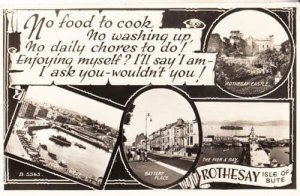 Rothesay Isle Of Bute No Washing Up Cookery etc Real Photo Vintage Postcard