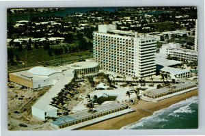 Miami Beach FL-Florida, Aerial View Americana Hotel Advertising, Chrome Postcard 