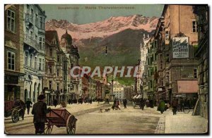 Old Postcard Innsbruck Maria Theresienstrasse Advertisement Piano Gross