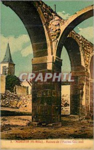 Old Postcard Munster Ht Rhine Ruins of the Convent