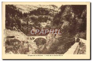 Old Postcard Gorges of the Bourne Bridge Ghoul Black