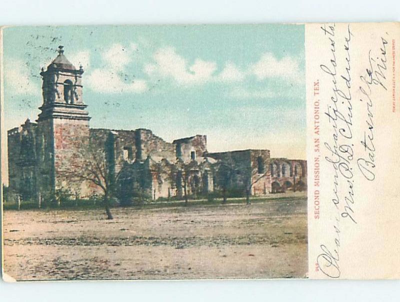 Pre-1907 MISSION SCENE San Antonio Texas TX A3857