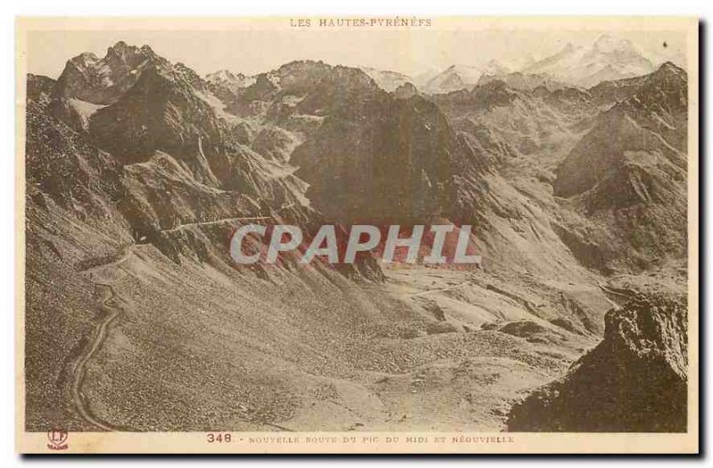 Old Postcard New Pic du Midi Road and Nouvielie