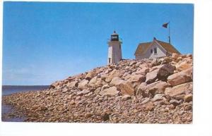 LP43  Bourne, Massachusetts, MA,  Postcard, Wings Neck Light