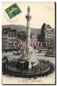 Old Postcard Marseille Fontaine Cantini