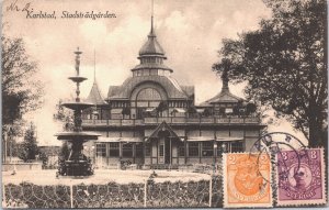 Sweden Karlstad Stadsträdgården Vintage Postcard  04.95