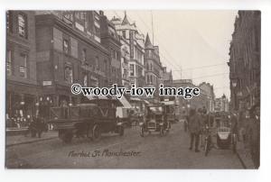 aj0459 - Lancs - Market Street by Yates Wine Lodge, in Manchester - Postcard