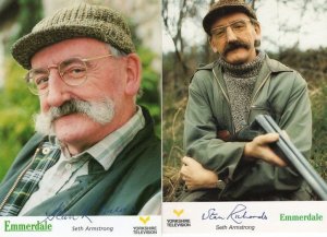 Seth Armstrong 2x Emmerdale Pre Printed Signed Cast Card s