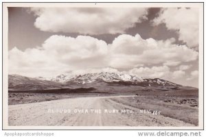 Clouds Over The Ruby Mountains Nevada Real Photo